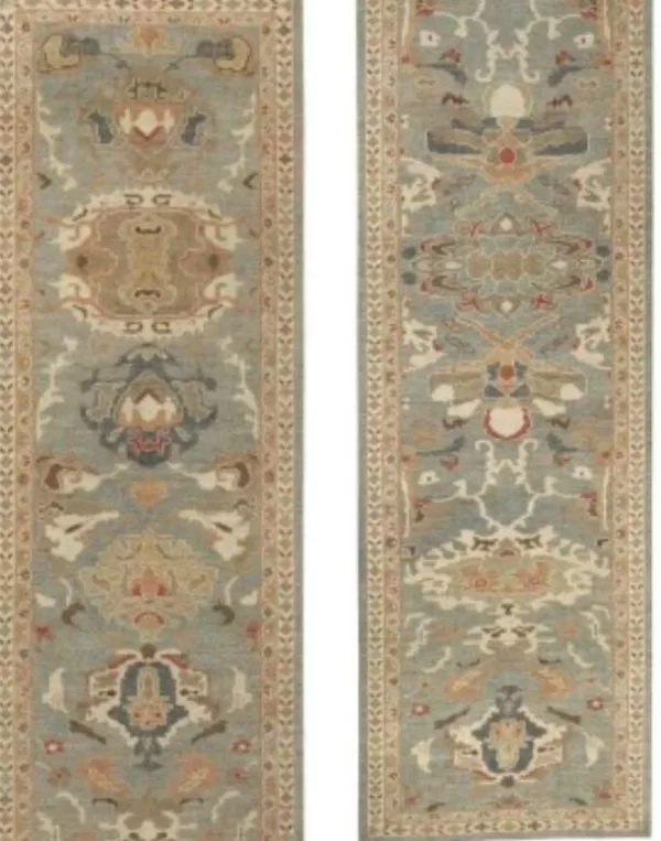 Turkish Sultanabad Oushak Wool Runner 4'02" x 25'02" - Image 2