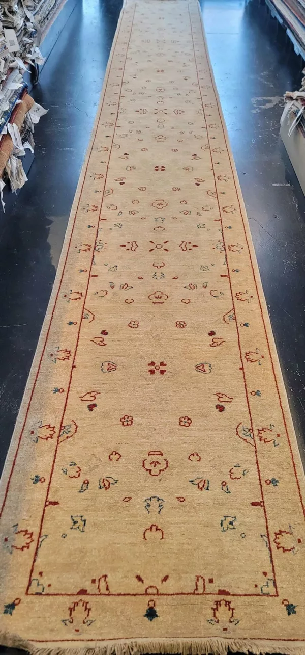 2' 07" x 18' 11" Design Oushak Rug - Image 3