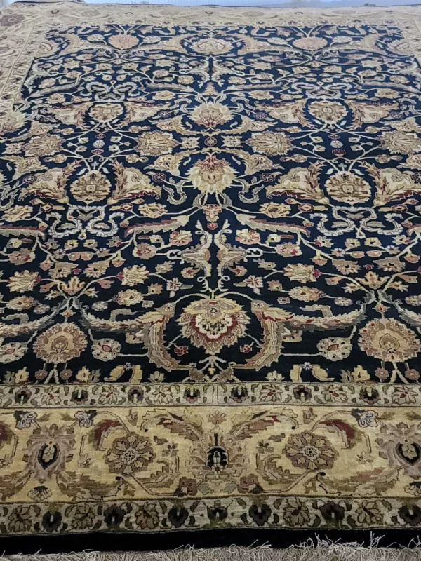 7' 11" x 9' 07" Wool & Silk Kashan Rug